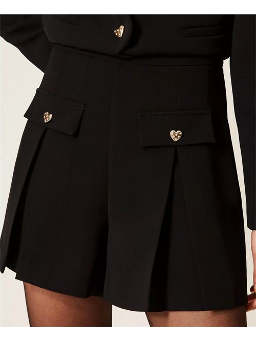 Shorts in crêpe con bottoni a cuore TWINSET | TP2042/00006